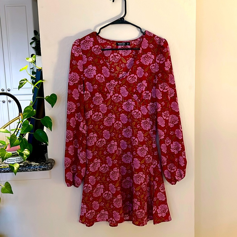 Nasty Gal Groove is in the Heart Floral Mini Dress D10 - Picture 6 of 8